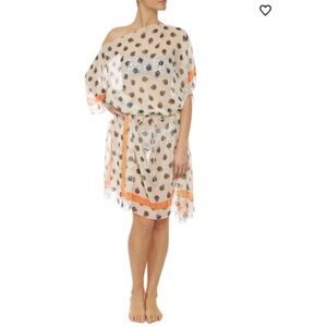 Stella McCartney**White/Navy Oranges Kaftan Coverup***One Size $480 NWT